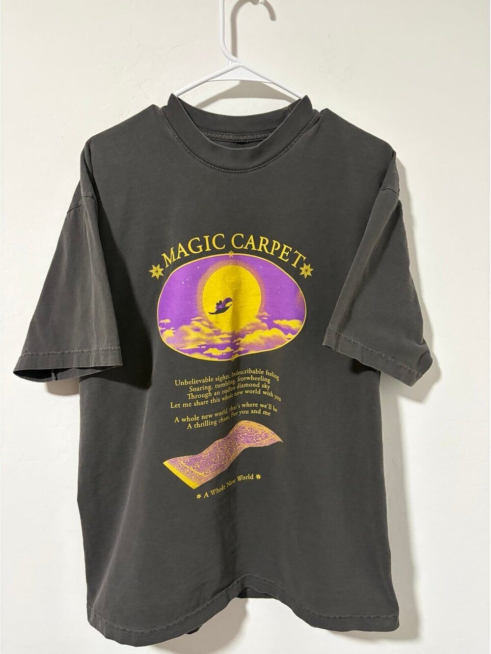 Disney Aladdin Magic Carpet tee shirt a whole new world - Mens size Large